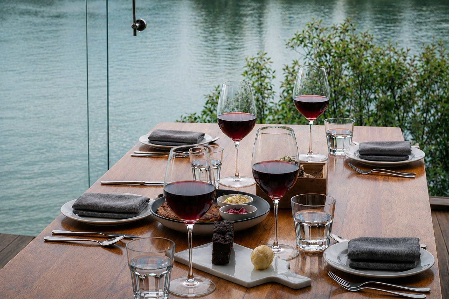 Riverside dining at H2O Restaurant & Bar, Burnett Riverside Hotel
