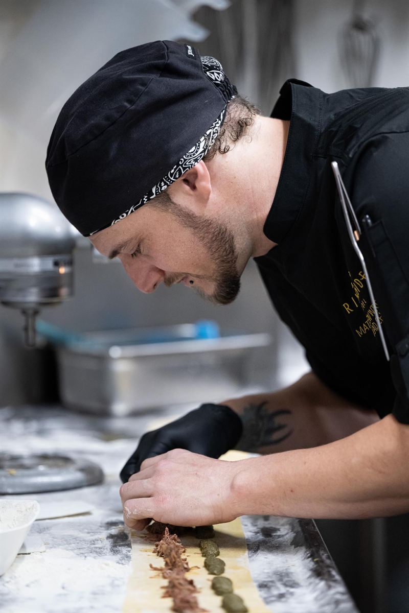 Fresh pasta being made in the H2O kitchen